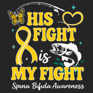 Spina Bifida Awareness Front & Back Print on a Port & Co. ® - Youth Core Fleece Crewneck Sweatshirt Design
